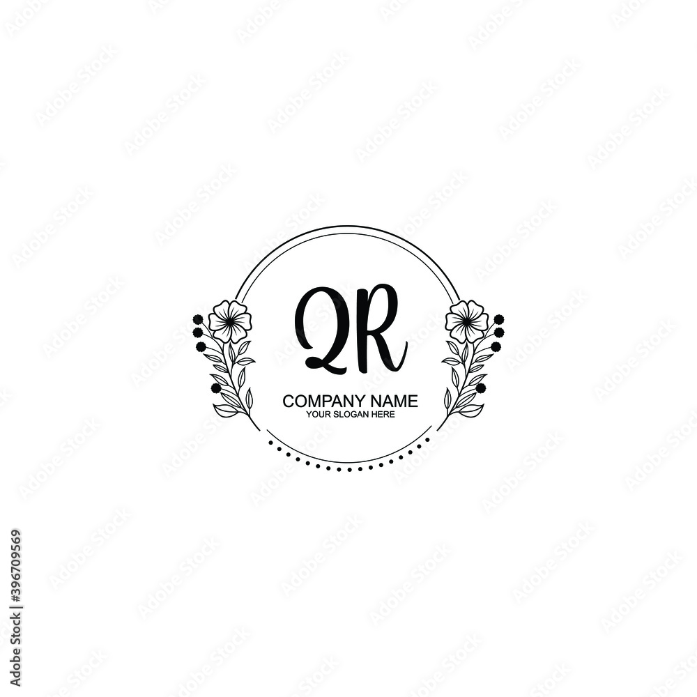 Initial QR Handwriting, Wedding Monogram Logo Design, Modern Minimalistic and Floral templates for Invitation cards Initial QR Handwriting, Wedding Monogram Logo Design, Modern Minimalistic and Floral templates for Invitation cards