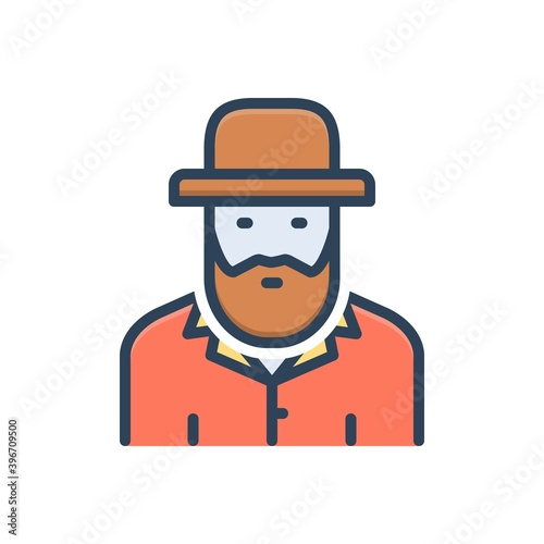 Color illustration icon for israeli