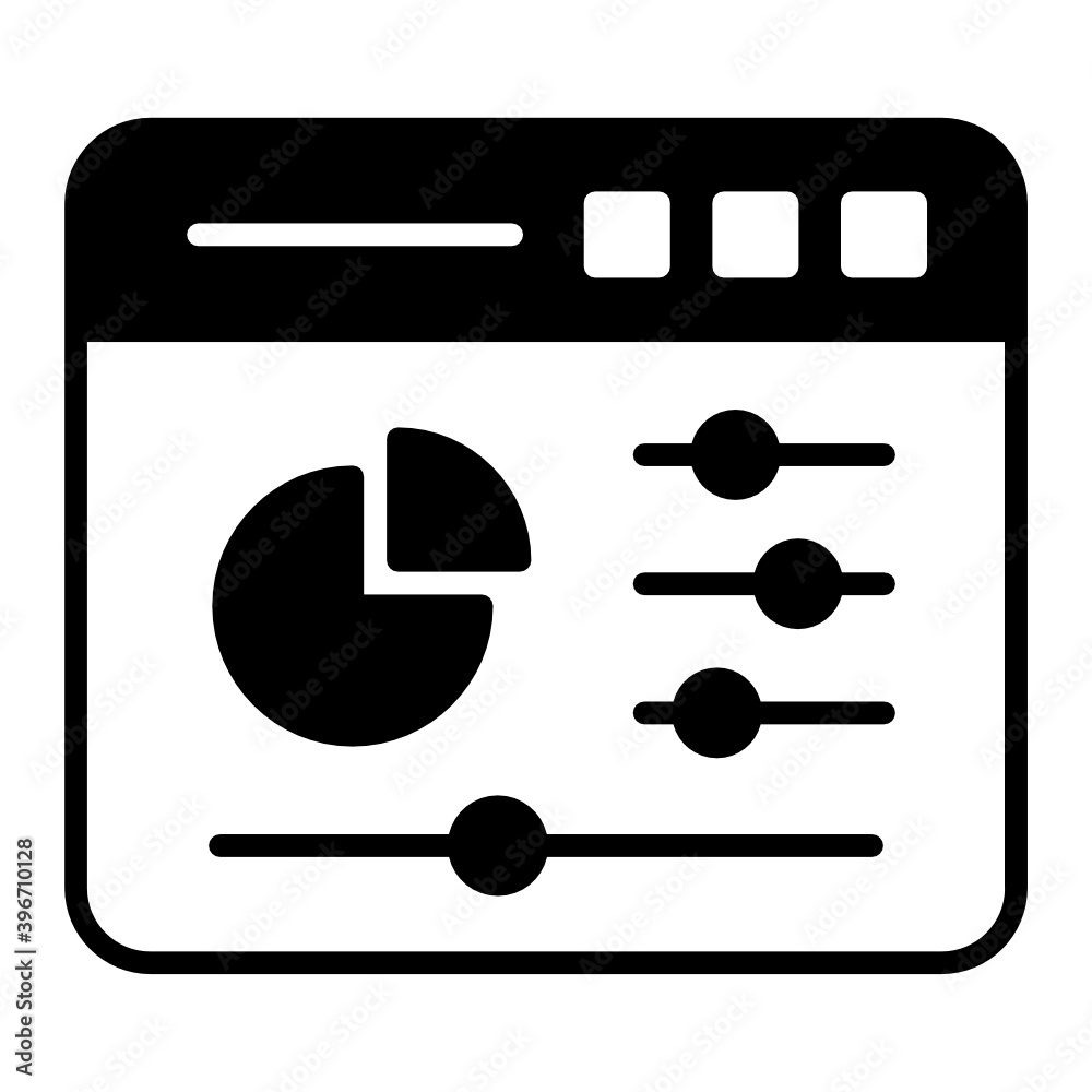 Control Panel Setting Cocnept, Website resources stats vector glyph icon design, Cloud computing and Web hosting services Symbol on White background Control Panel Setting Cocnept, Website resources stats vector glyph icon design, Cloud computing and Web hosting services Symbol on White background