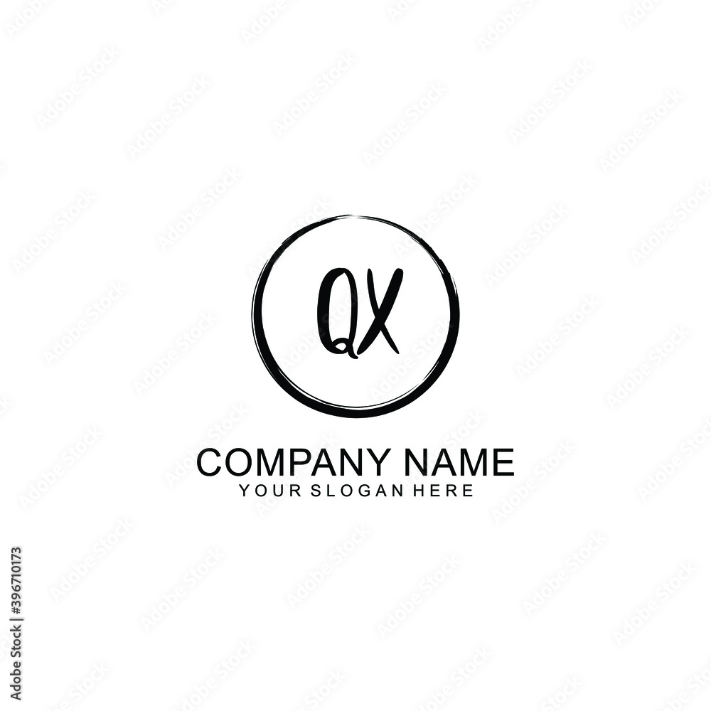 Initial QX Handwriting, Wedding Monogram Logo Design, Modern Minimalistic and Floral templates for Invitation cards Initial QX Handwriting, Wedding Monogram Logo Design, Modern Minimalistic and Floral templates for Invitation cards