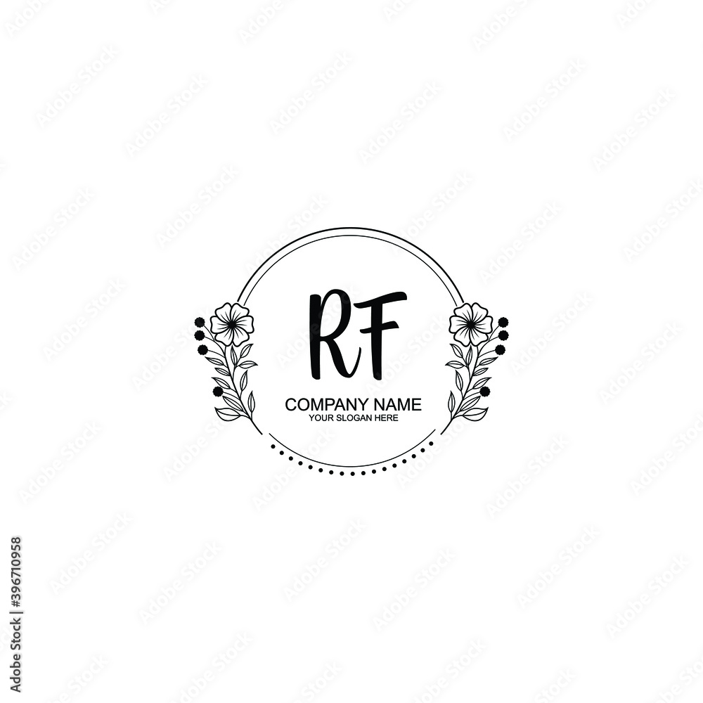 Initial RF Handwriting, Wedding Monogram Logo Design, Modern Minimalistic and Floral templates for Invitation cards Initial RF Handwriting, Wedding Monogram Logo Design, Modern Minimalistic and Floral templates for Invitation cards