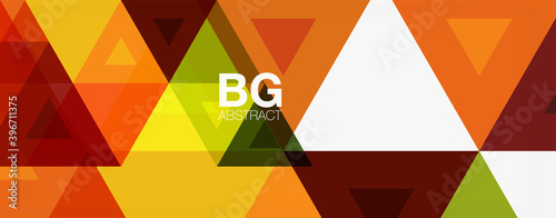 Mosaic triangle pattern abstract background for cover, banner, flyer and poster and other template