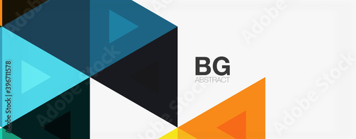 Mosaic triangle pattern abstract background for cover, banner, flyer and poster and other template
