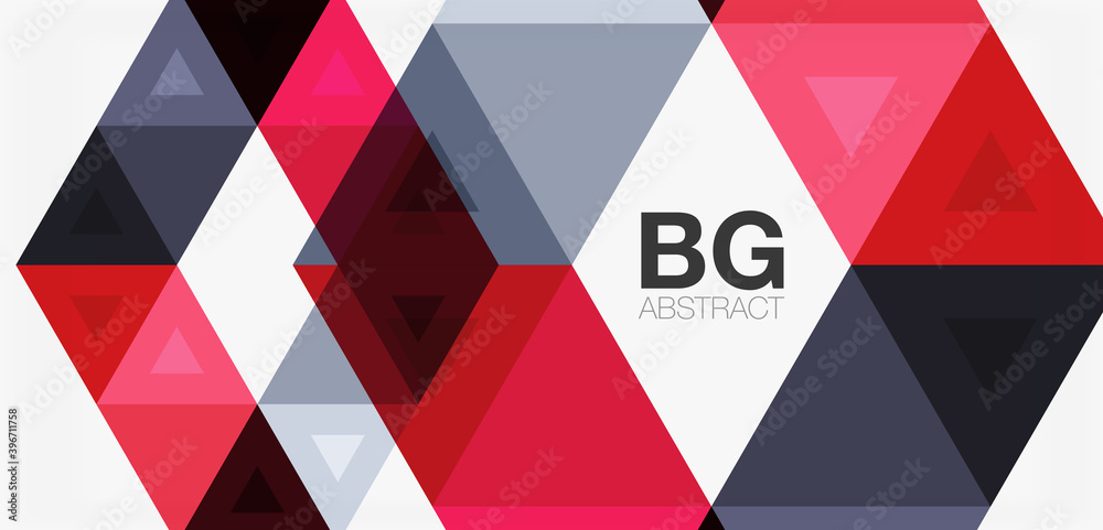 Mosaic triangle pattern abstract background for cover, banner, flyer and poster and other template