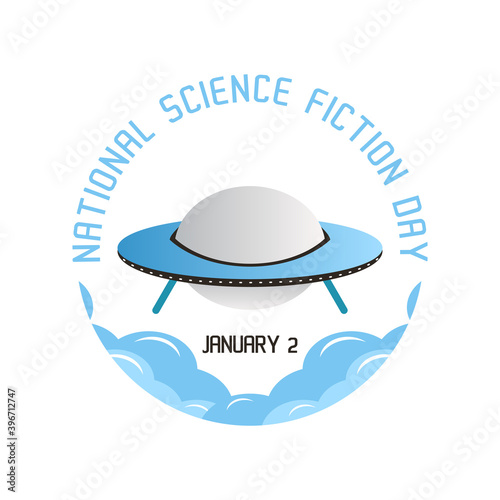 vector graphic of national science fiction day good for national science fiction day celebration. flat design. flyer design.flat illustration.