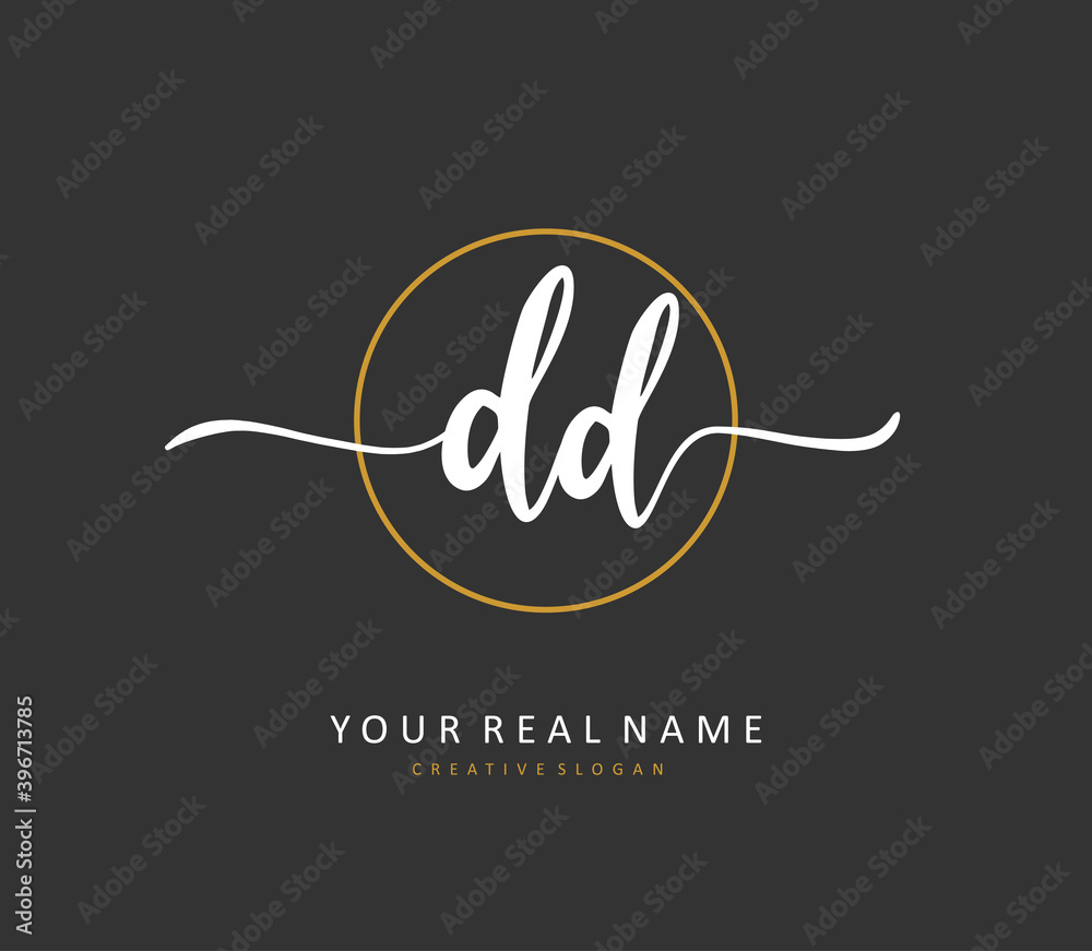 DD Initial letter handwriting and signature logo. A concept handwriting initial logo with template element. DD Initial letter handwriting and signature logo. A concept handwriting initial logo with template element.