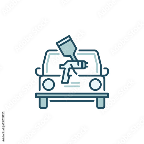 Car Painting vector concept colored icon or logo element