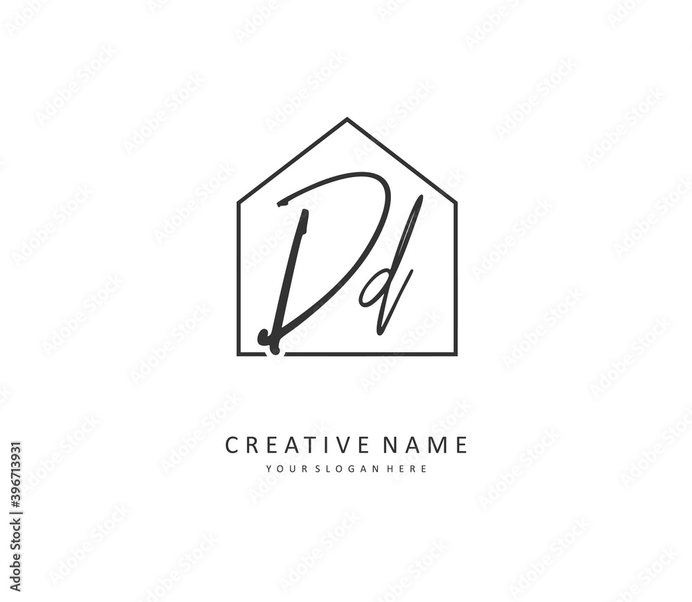 DD Initial letter handwriting and signature logo. A concept handwriting initial logo with template element. DD Initial letter handwriting and signature logo. A concept handwriting initial logo with template element.
