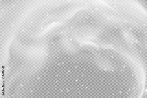 Christmas snow. Falling snowflakes on transparent background. Snowfall. Vector illustration.
