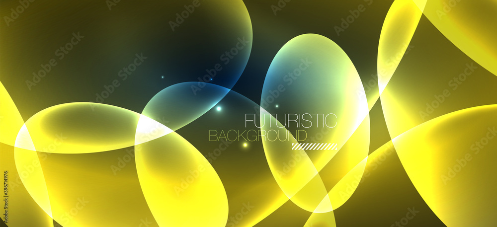 Neon ellipses abstract backgrounds. Shiny bright round shapes glowing in the dark. Vector futuristic illustrations for covers, banners, flyers and posters and other Neon ellipses abstract backgrounds. Shiny bright round shapes glowing in the dark. Vector futuristic illustrations for covers, banners, flyers and posters and other