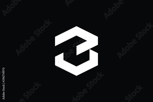 B logo letter design on luxury background. B logo monogram initials letter concept. BU icon logo design. UB elegant and Professional letter icon design on black background. B BU UB