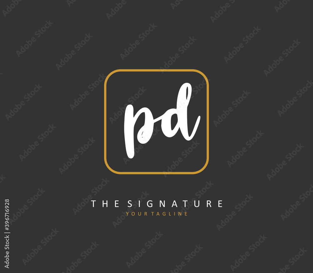 PD Initial letter handwriting and signature logo. A concept handwriting initial logo with template element. PD Initial letter handwriting and signature logo. A concept handwriting initial logo with template element.