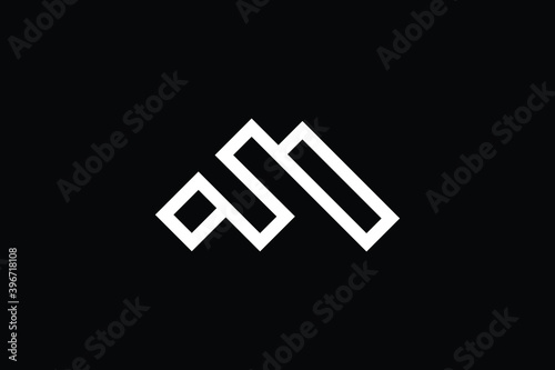 FM logo letter design on luxury background. MF logo monogram initials letter concept. FM icon logo design. MF elegant and Professional letter icon design on black background. M F FM MF