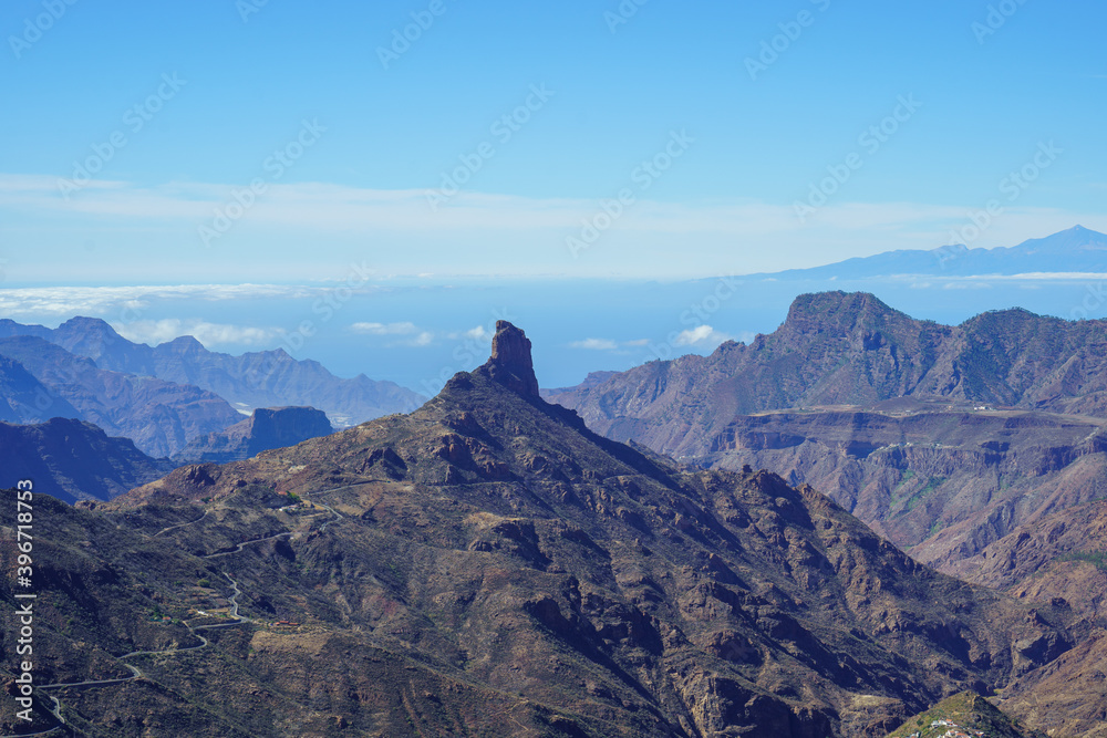 Mountain view over the clouds, Canaries, Spain