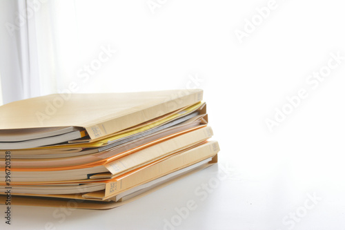 Documents on a desk