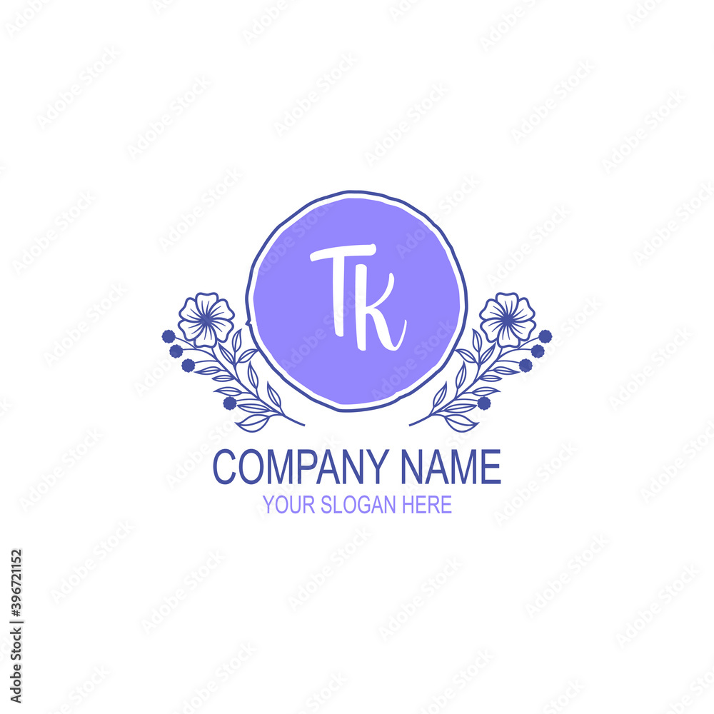 Initial TK Handwriting, Wedding Monogram Logo Design, Modern Minimalistic and Floral templates for Invitation cards Initial TK Handwriting, Wedding Monogram Logo Design, Modern Minimalistic and Floral templates for Invitation cards