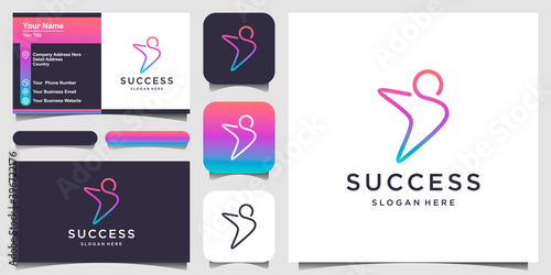 people success business logo design.