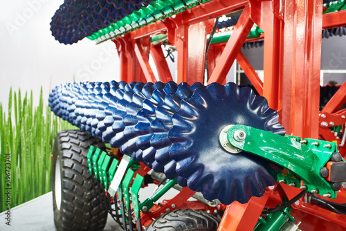 Disc harrow at agricultural exhibition