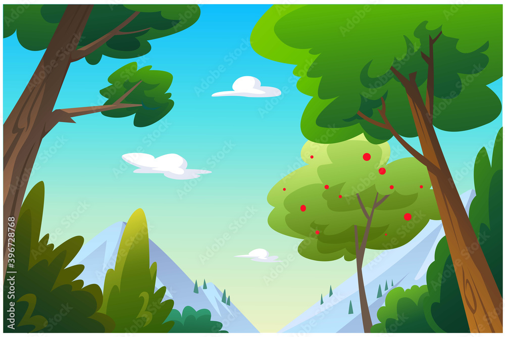 Fototapeta premium landscape forest daytime so beautiful.