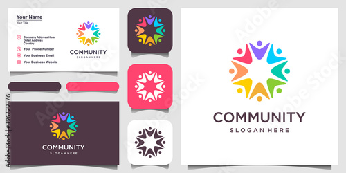 Social relationship logo and icon