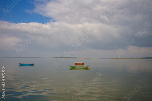 Fishing boat in Golyazi Village of Turkey photo