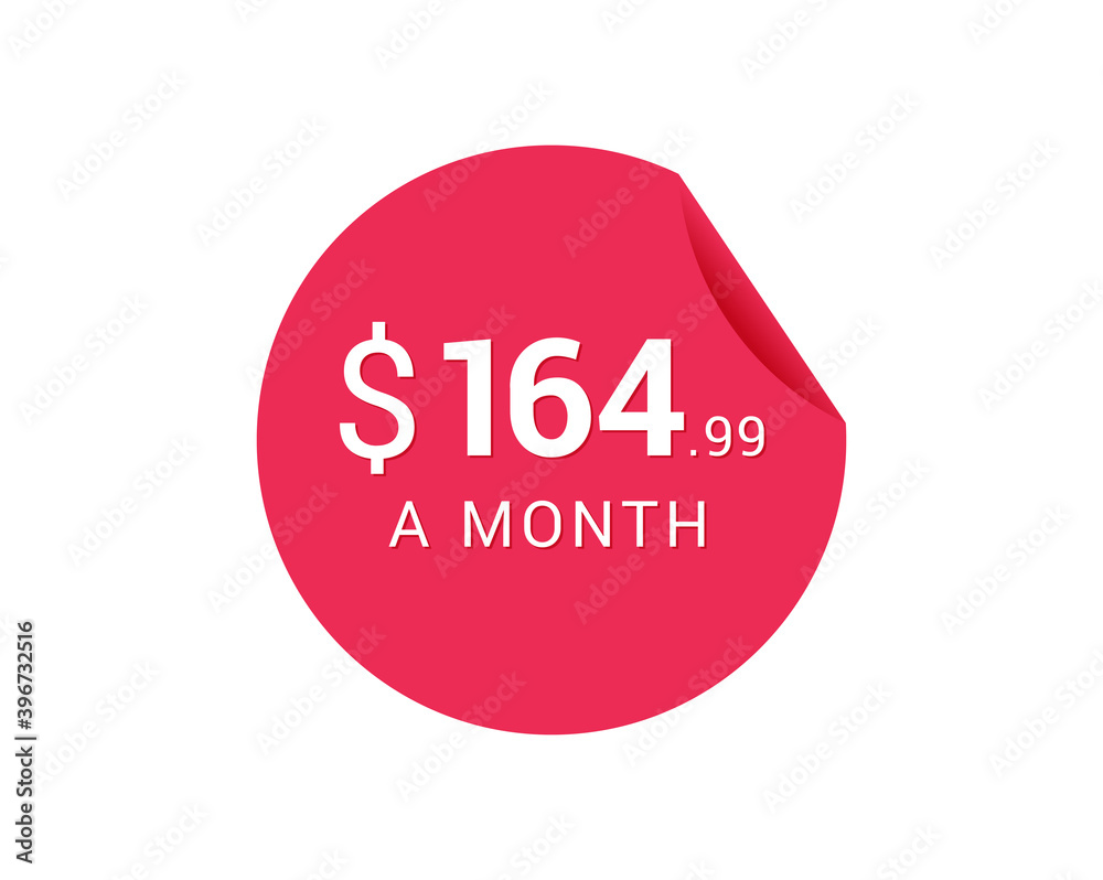 Monthly $164.99 US Dollars icon, $164.99 a Month tag Monthly $164.99 US Dollars icon, $164.99 a Month tag