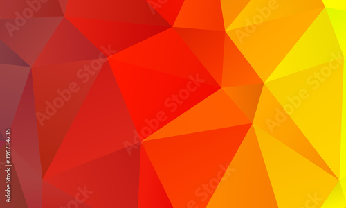 Beautiful Orange and yellow polygonal background  digitally created
