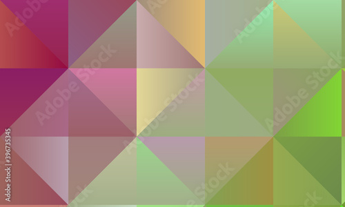 Modern Red and light green polygonal background, digitally created