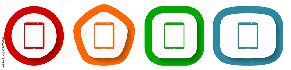 Set of flat design vector smartphone icons, tablet symbol illustration in eps 10 Set of flat design vector smartphone icons, tablet symbol illustration in eps 10