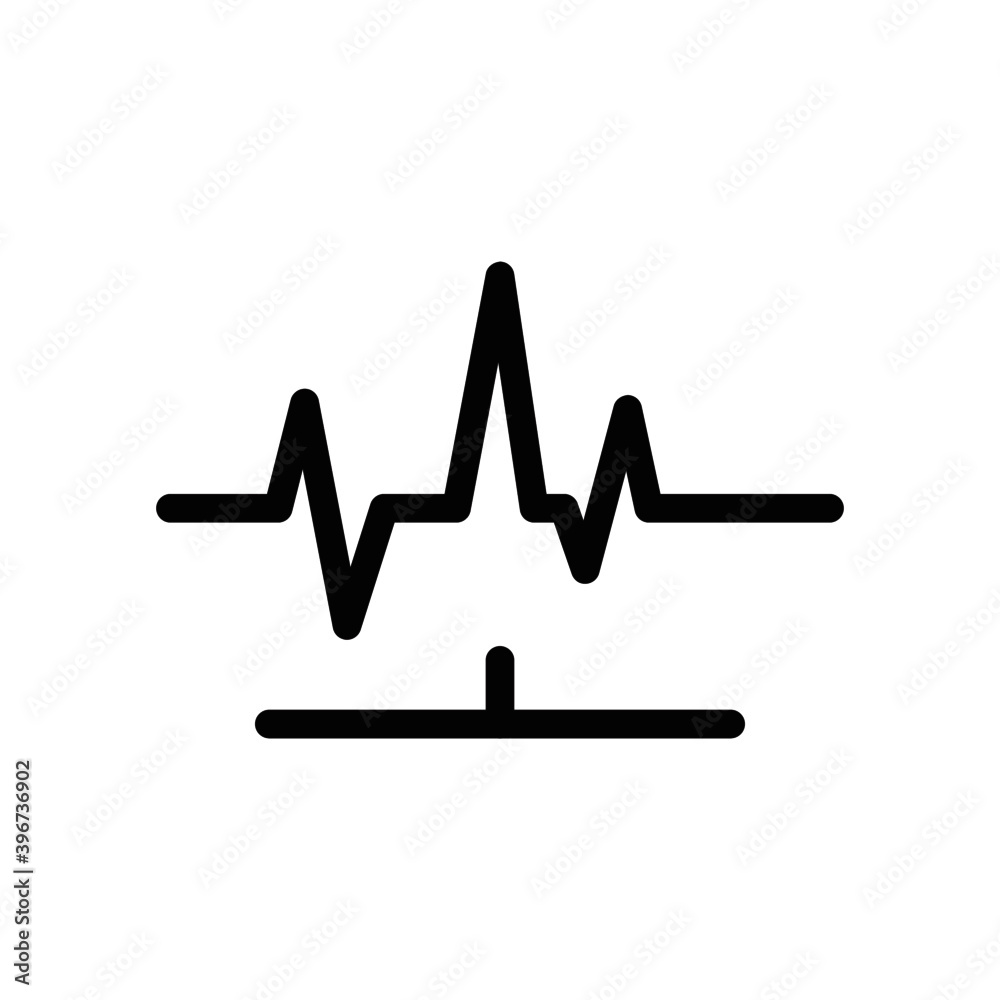 Heart rate chart. Vector illustration. Electrocardiogram. Heartbeat Heart Icon Vector Logo Template. medical electrocardiogram illustration - ECG on graph paper Heart rate chart. Vector illustration. Electrocardiogram. Heartbeat Heart Icon Vector Logo Template. medical electrocardiogram illustration - ECG on graph paper