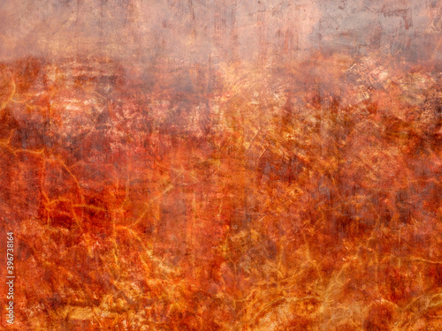 maroon red burned wall abstract background a closeup orange and brown color surface texture with crack and dark stained of grunge ccment