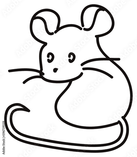 ねずみ　線画