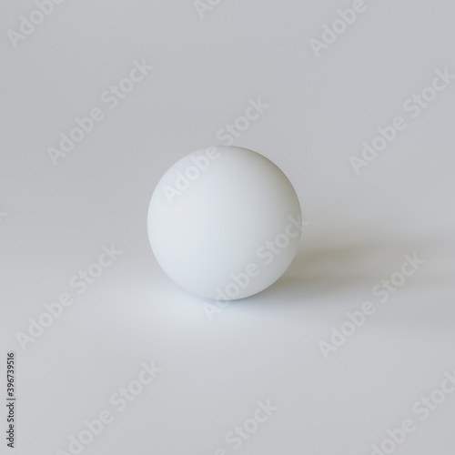 3d illustration of white sphere