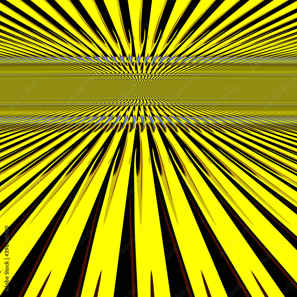 Obraz premium Yellow green metal abstract background with rays