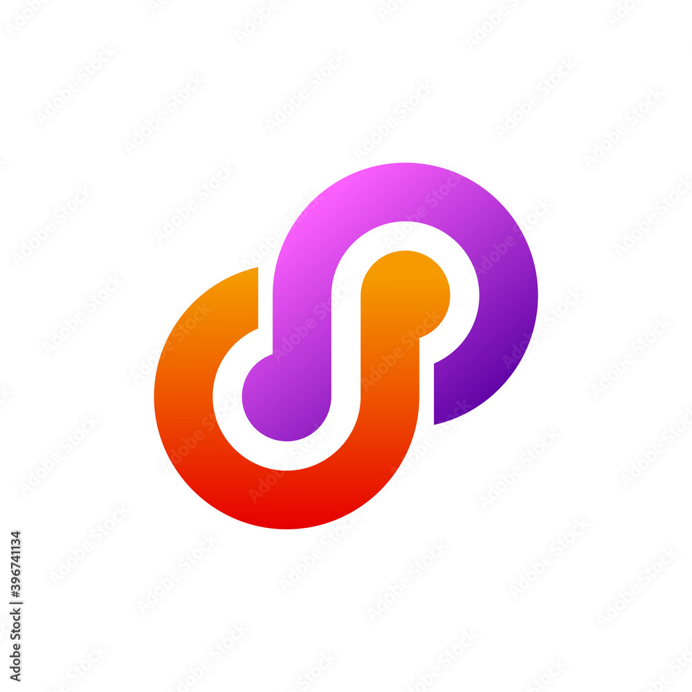 creative letter p and infinity logo concept creative letter p and infinity logo concept