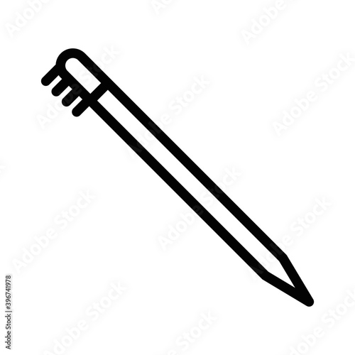 Eyebrow brush and eyebrow pencil product icon line symbol. Isolated vector illustration concept sign icon for your website mobile app UI design.