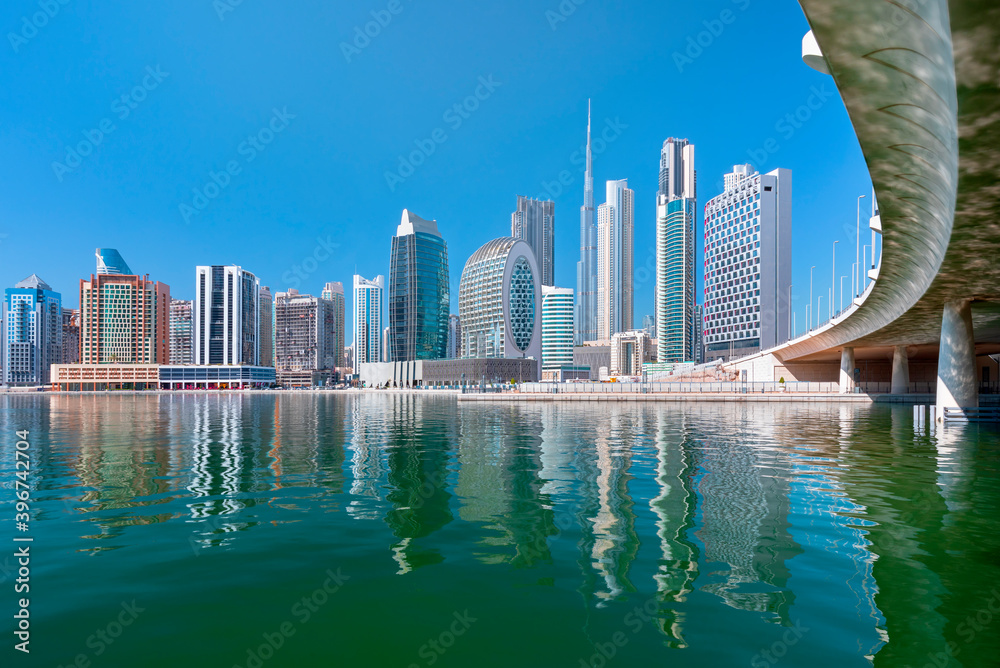 Panorama of the luxury center of Dubai,Dubai,United Arab Emirates