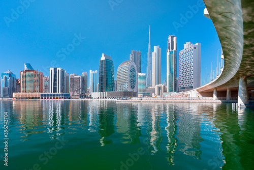 Obraz na płótnie Panorama of the luxury center of Dubai,Dubai,United Arab Emirates w salonie