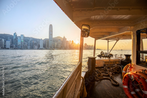 27 Nov 2020 Victoria coastline , view at Hong Kong star ferry