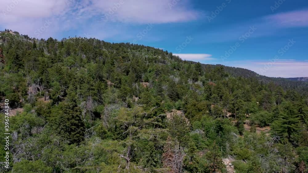 Aerial shot near Green Valley Lake in California Aerial shot near Green Valley Lake in California