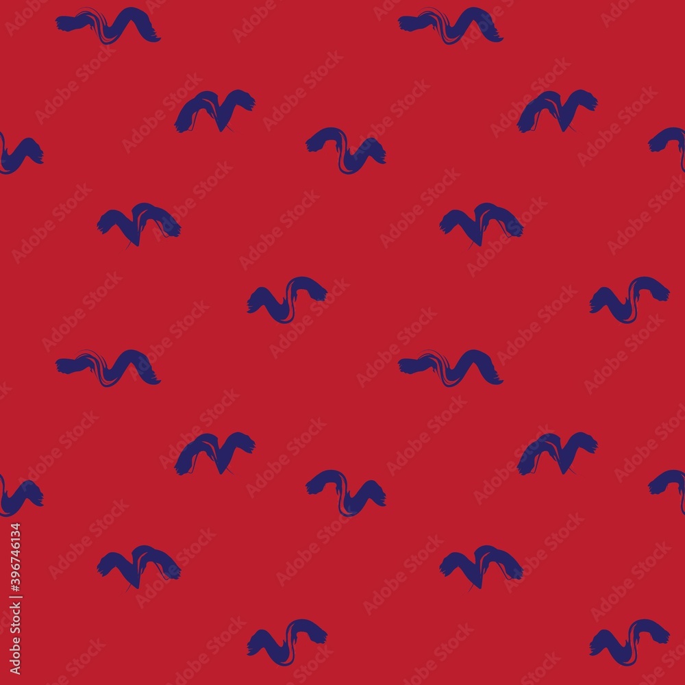 Fototapeta premium Red Brush Strokes Seamless Pattern Background
