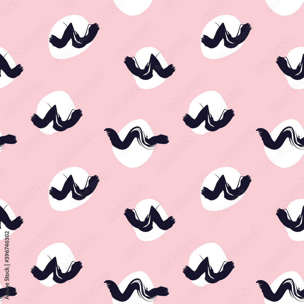 Pink Brush Strokes Seamless Pattern Background Pink Brush Strokes Seamless Pattern Background