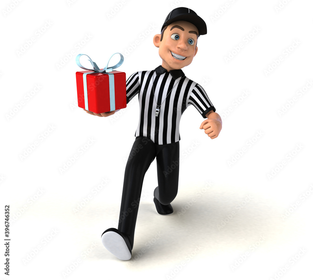 Fun 3D Illustration of an american Referee Fun 3D Illustration of an american Referee