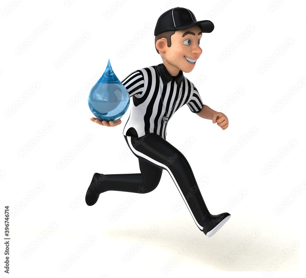 Fun 3D Illustration of an american Referee Fun 3D Illustration of an american Referee