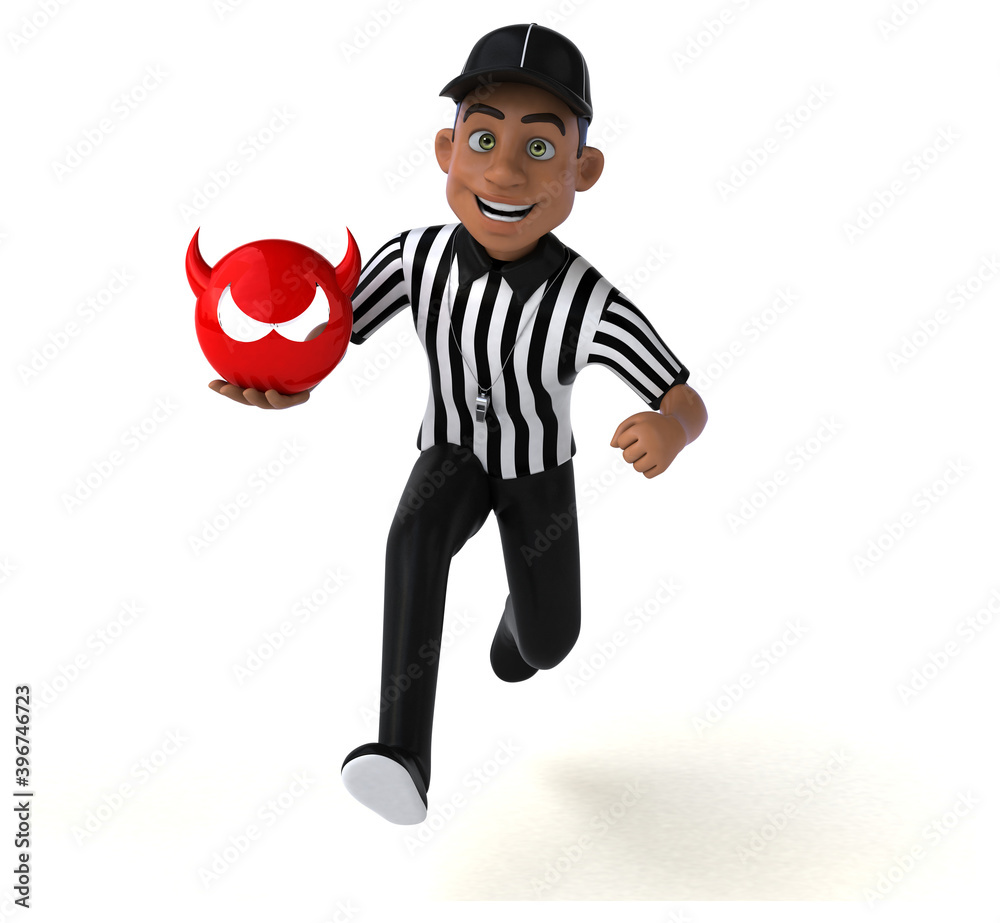 Fun 3D Illustration of an american Referee Fun 3D Illustration of an american Referee