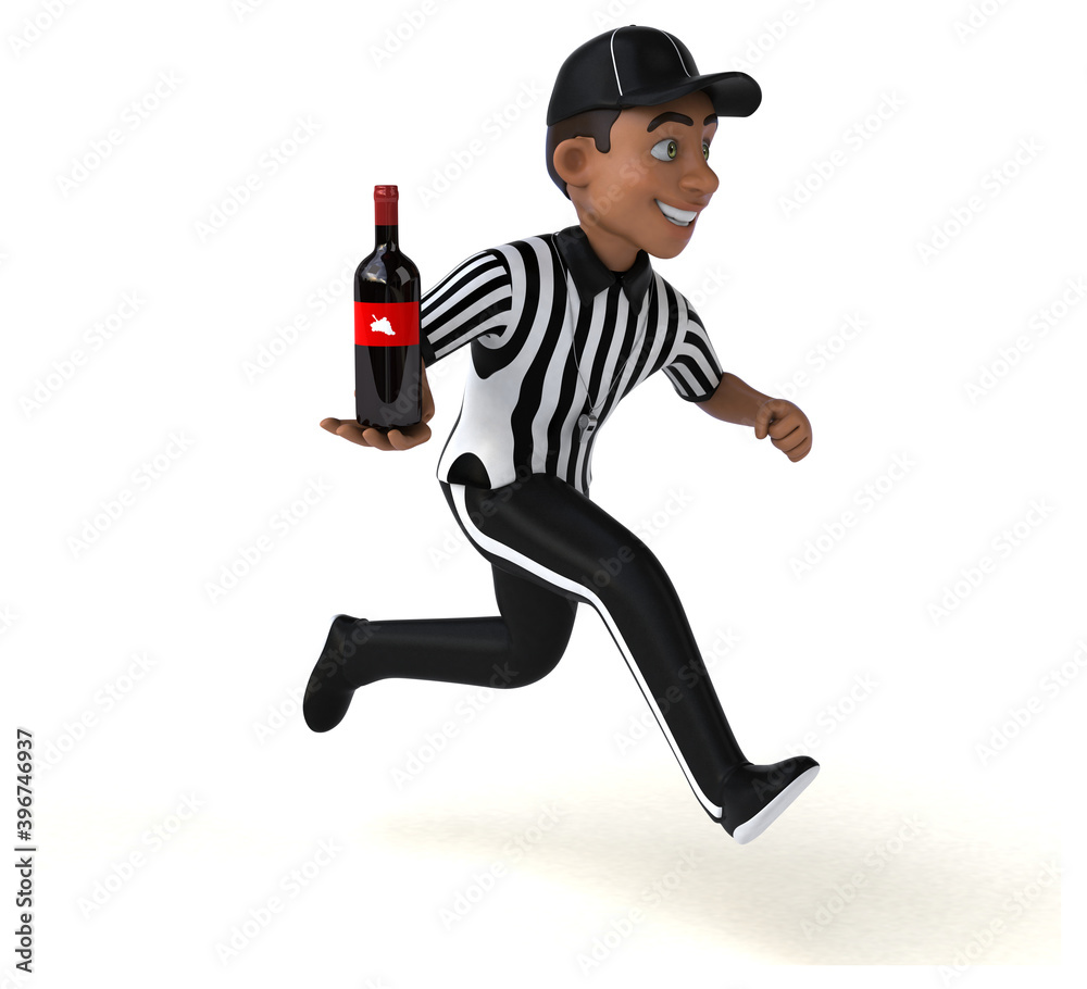 Fun 3D Illustration of an american Referee Fun 3D Illustration of an american Referee