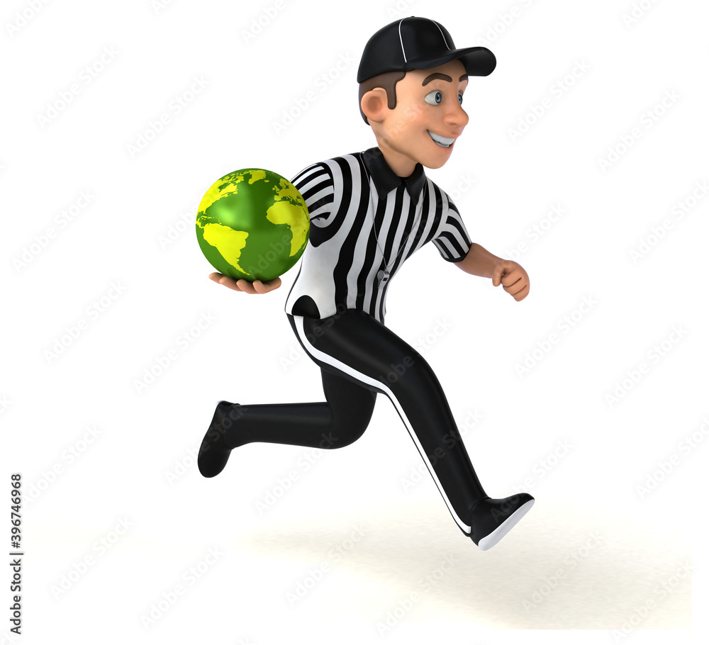 Fun 3D Illustration of an american Referee Fun 3D Illustration of an american Referee
