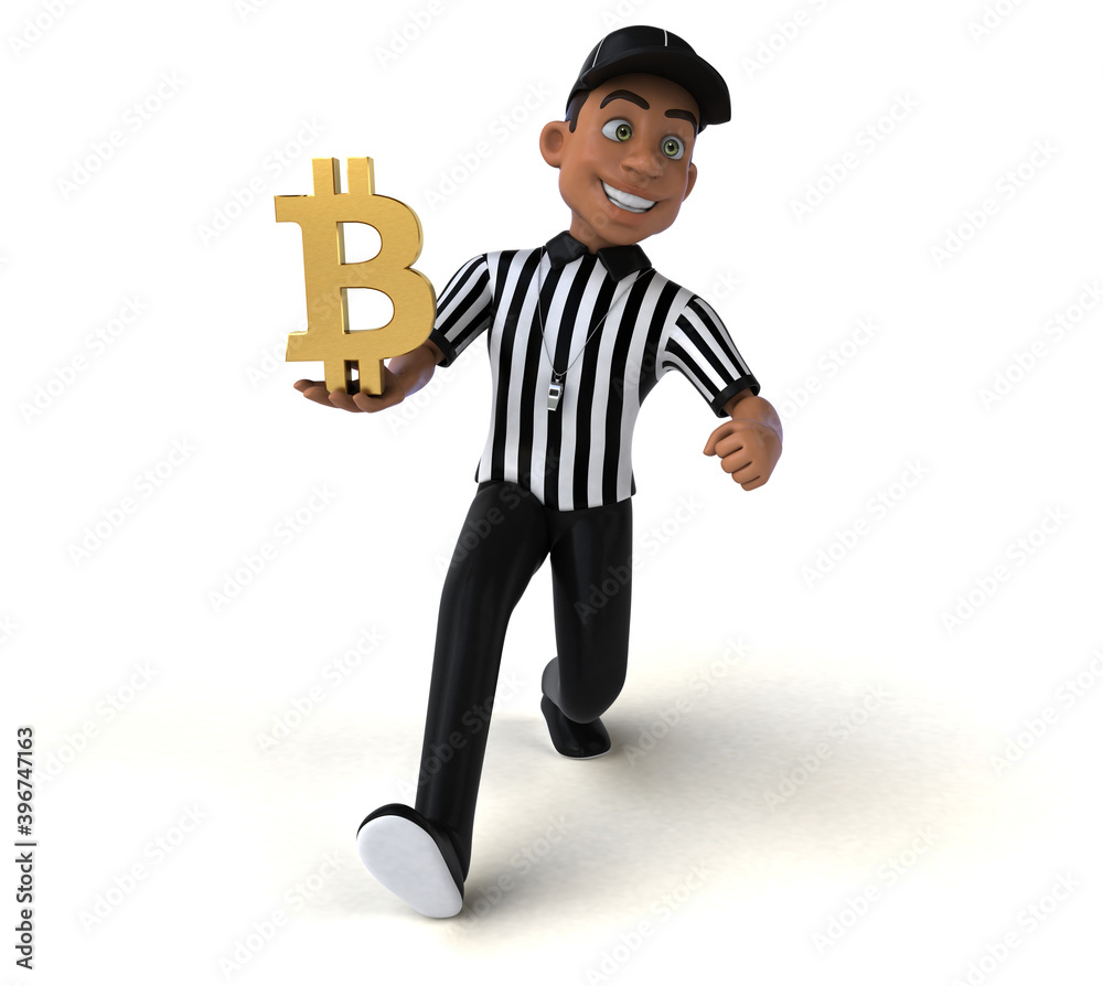 Fun 3D Illustration of an american Referee Fun 3D Illustration of an american Referee