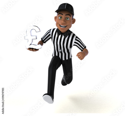 Fun 3D Illustration of an american Referee