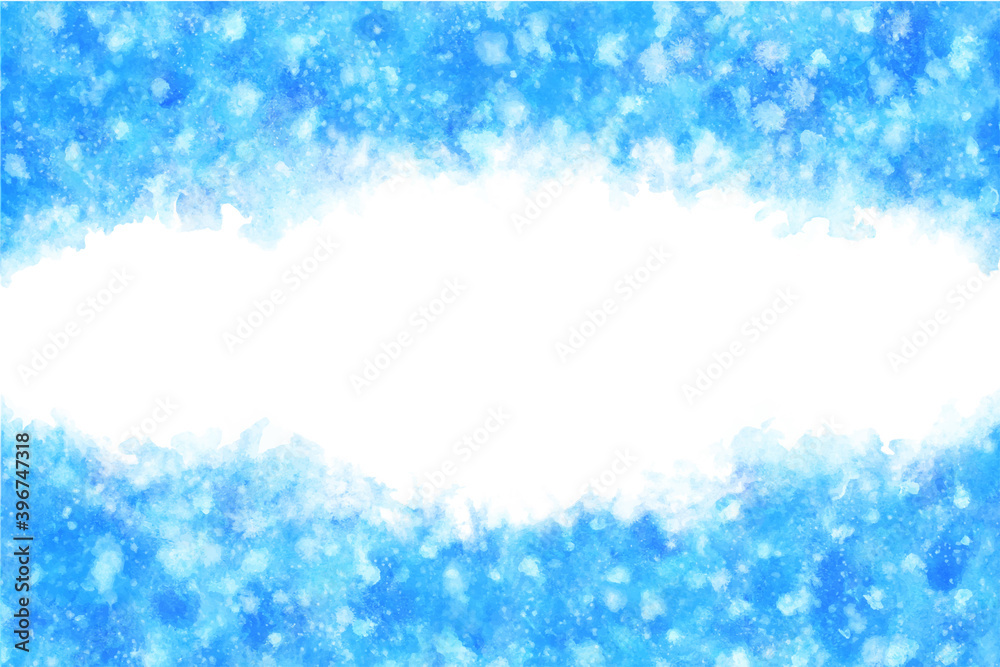 氷 雪 ブルー 冬 クリスマス 水彩 背景